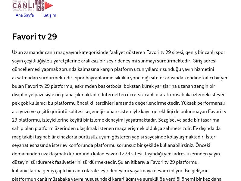Favori tv 29 Güncel Link - Ekran Görüntüsü