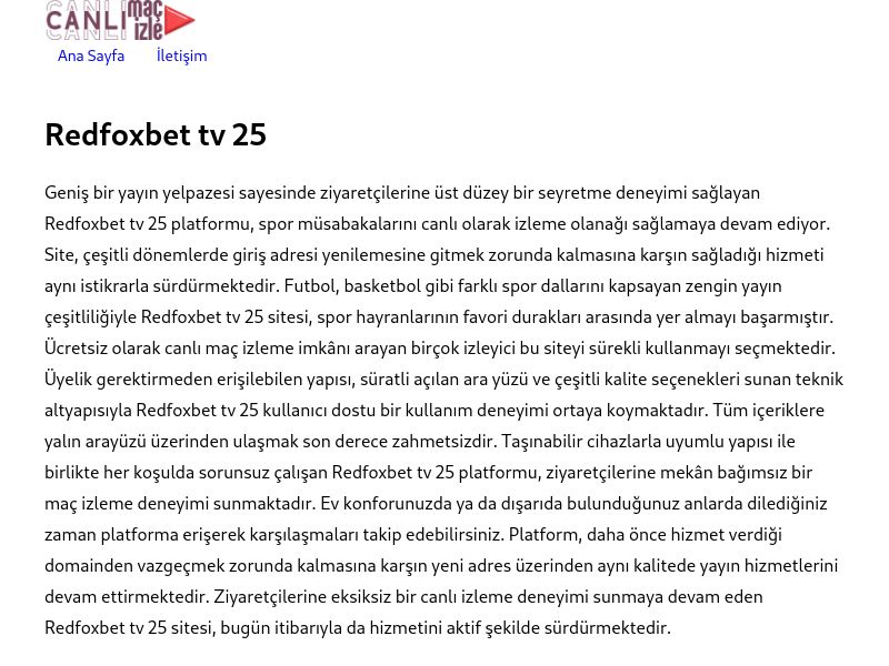 Redfoxbet tv 25 Güncel Giriş - Ekran Görüntüsü