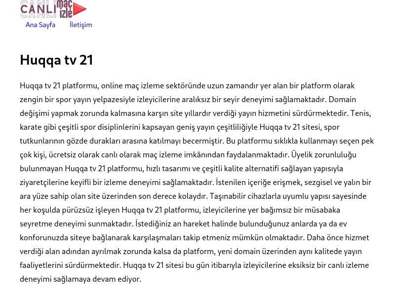 Huqqa tv 21 Güncel Giriş - Ekran Görüntüsü