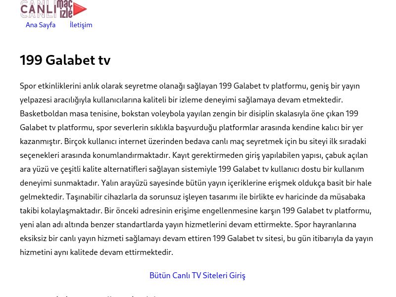 199 Galabet tv Giriş Linki - Ekran Görüntüsü