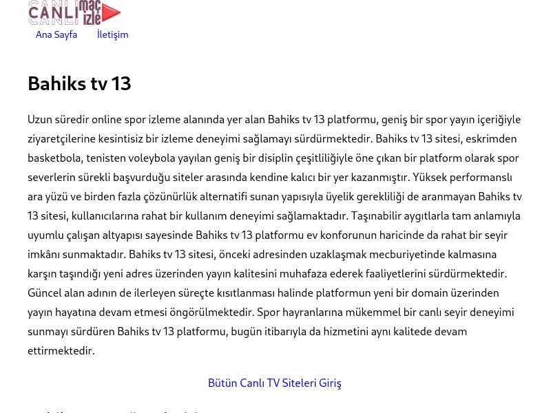 Bahiks tv 13 - Ekran Görüntüsü