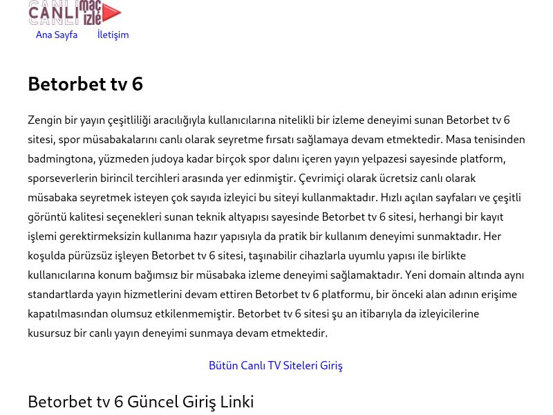 Betorbet tv 6 Güncel Link - Ekran Görüntüsü