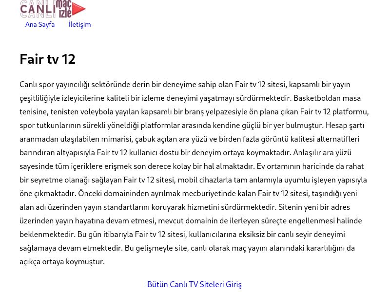 Fair tv 12 - Ekran Görüntüsü