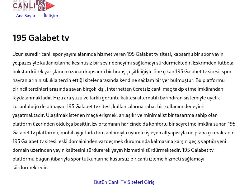 195 Galabet tv - Ekran Görüntüsü