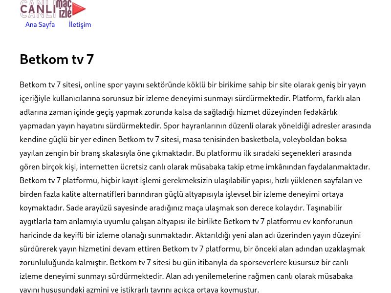 Betkom tv 7 Güncel Link - Ekran Görüntüsü