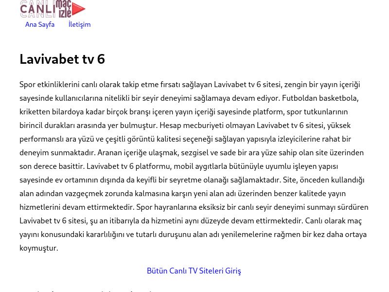 Lavivabet tv 6 - Ekran Görüntüsü