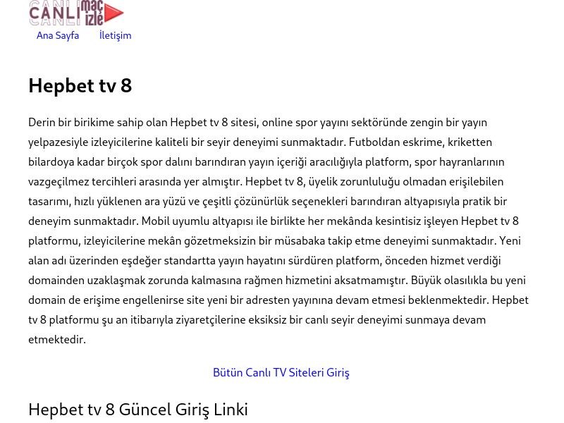 Hepbet tv 8 Güncel Giriş - Ekran Görüntüsü
