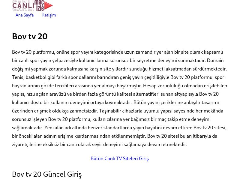 Bov tv 20 - Ekran Görüntüsü
