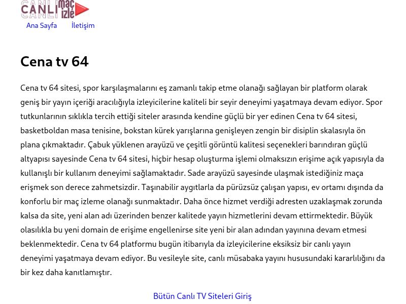 Cena tv 64 Giriş Adresi - Ekran Görüntüsü
