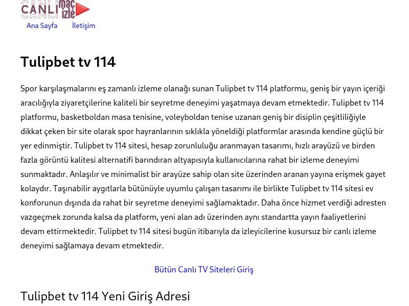 Tulipbet tv 114 - Ekran Görüntüsü
