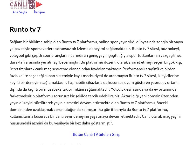 Runto tv 7 Giriş Bilgileri - Ekran Görüntüsü