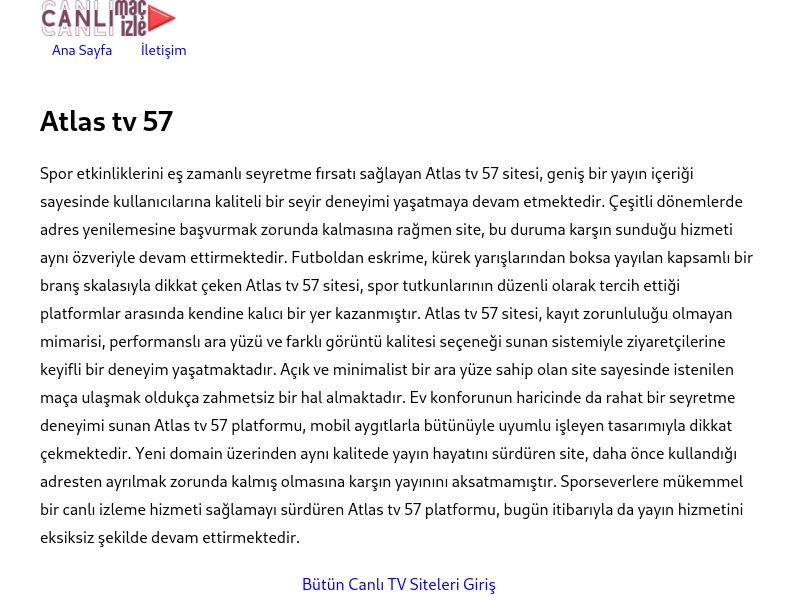 Atlas tv 57 Güncel Giriş Adresi - Ekran Görüntüsü