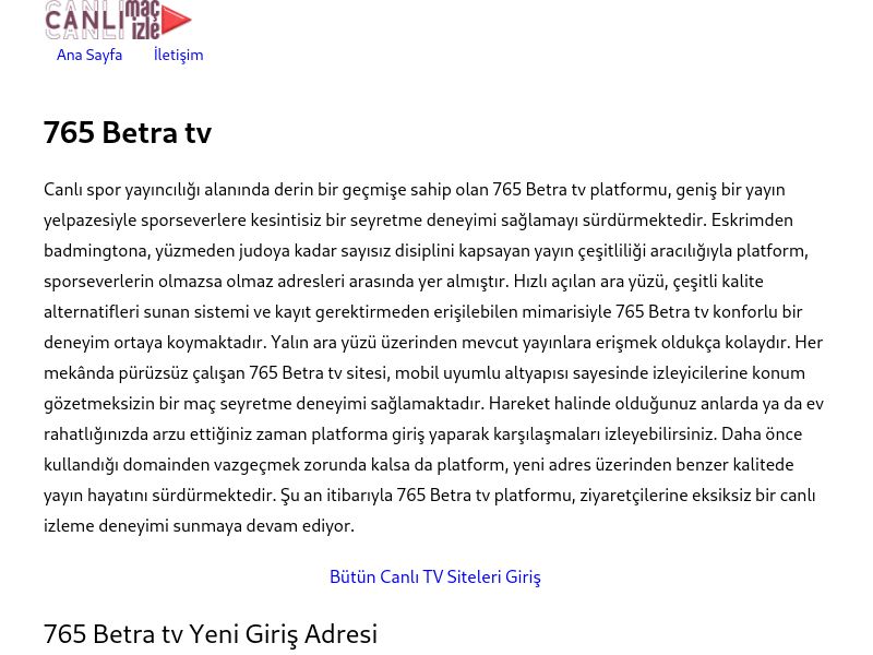 765 Betra tv Giriş - Ekran Görüntüsü
