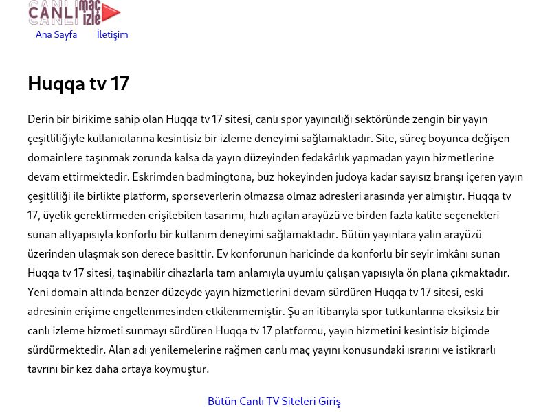 Huqqa tv 17 Güncel Link - Ekran Görüntüsü