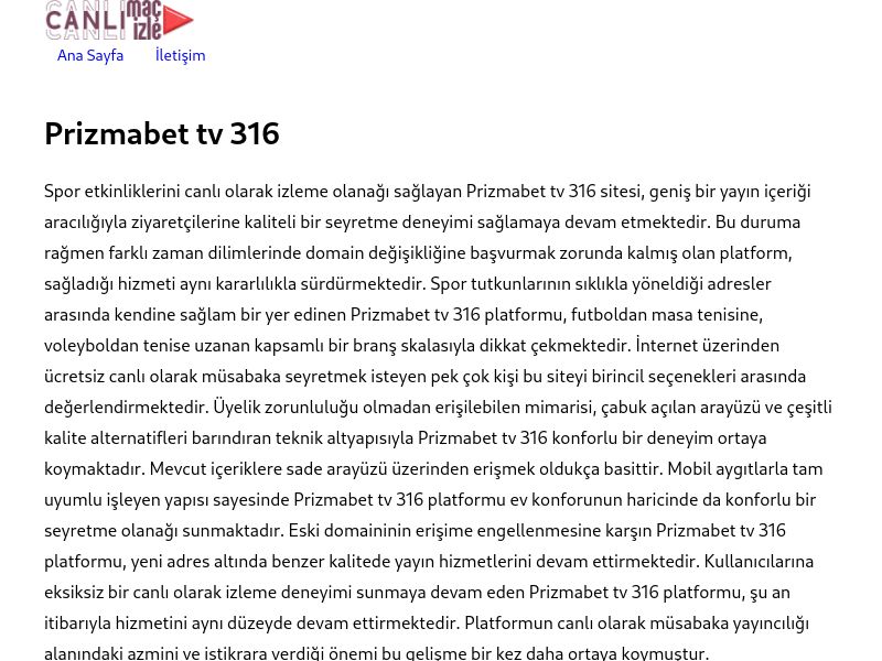 Prizmabet tv 316 Giriş Adresi - Ekran Görüntüsü