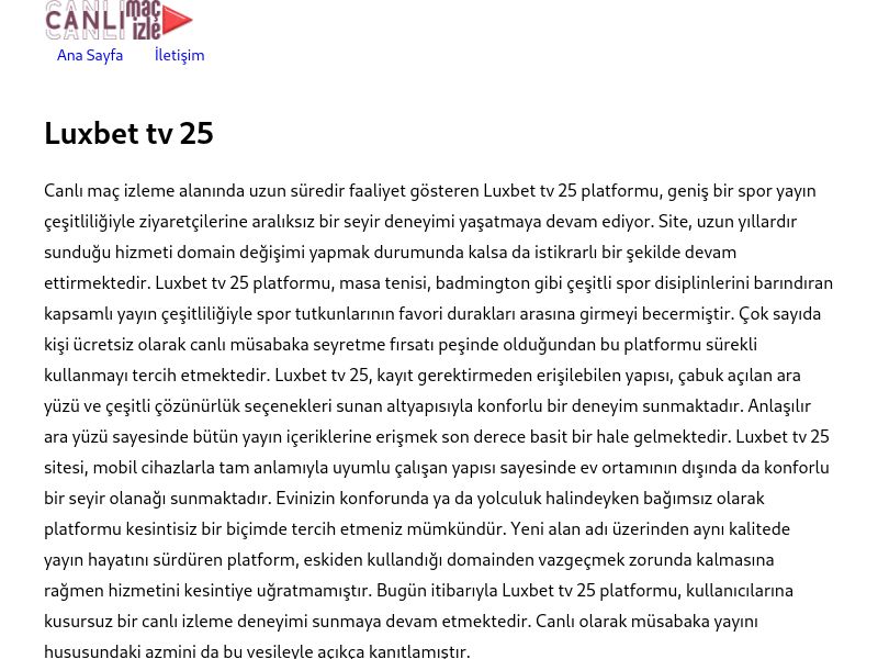Luxbet tv 25 - Ekran Görüntüsü