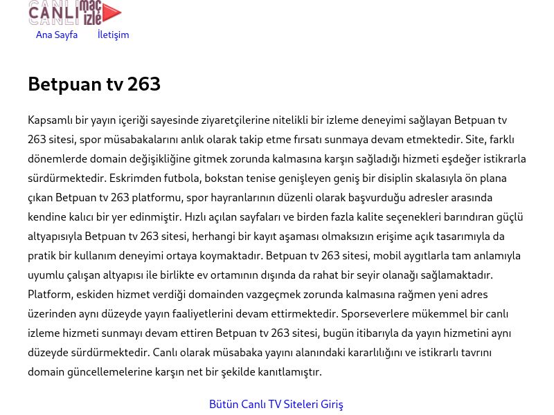 Betpuan tv 263 Güncel Giriş - Ekran Görüntüsü