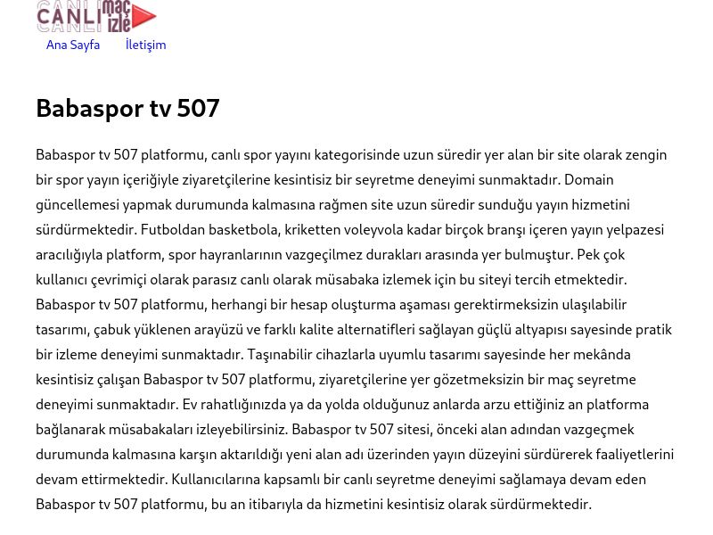 Babaspor tv 507 - Ekran Görüntüsü