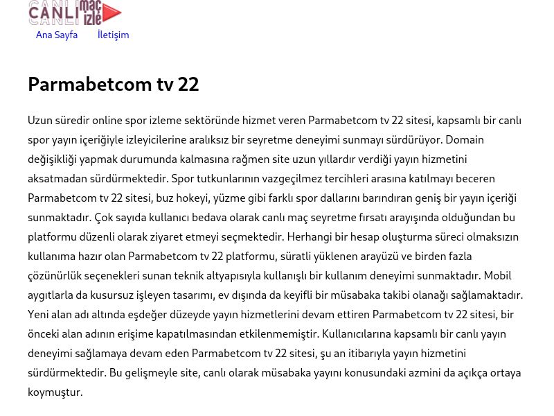 Parmabetcom tv 22 Giriş - Ekran Görüntüsü