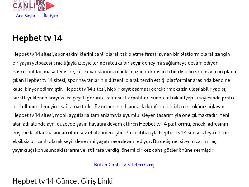 Hepbet tv 14 Güncel Link - Ekran Görüntüsü