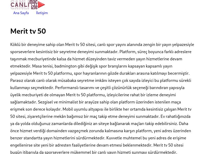 Merit tv 50 Giriş Adresi - Ekran Görüntüsü