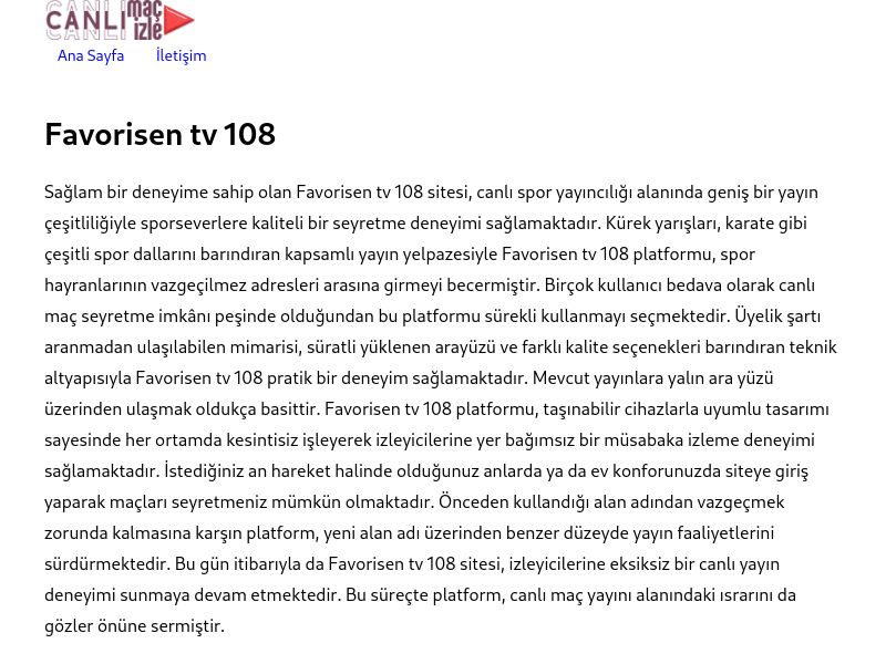 Favorisen tv 108 - Ekran Görüntüsü