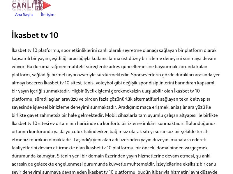 İkasbet tv 10 Giriş Adresi - Ekran Görüntüsü