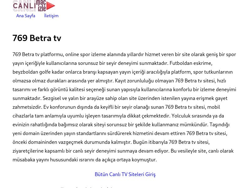 769 Betra tv Güncel Giriş Adresi Linki - Ekran Görüntüsü
