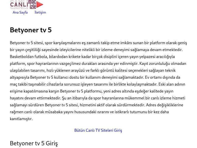 Betyoner tv 5 - Ekran Görüntüsü