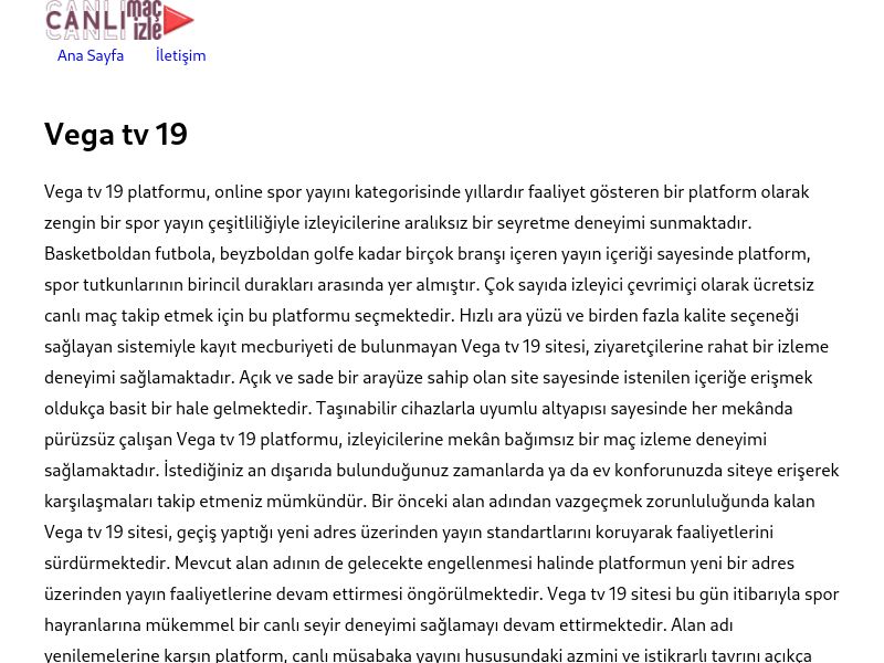 Vega tv 19 Giriş - Ekran Görüntüsü