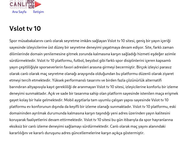 Vslot tv 10 Giriş - Ekran Görüntüsü