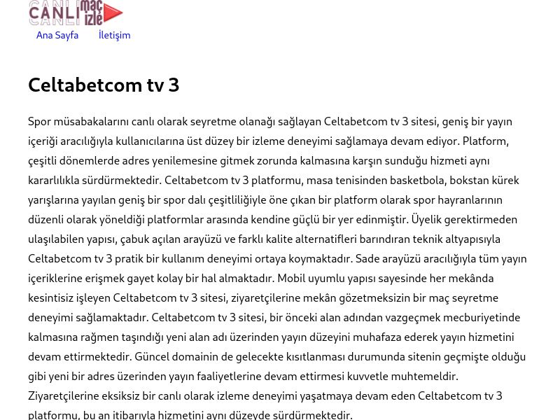 Celtabetcom tv 3 Giriş Linki - Ekran Görüntüsü
