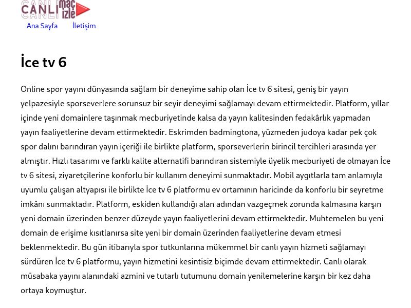 İce tv 6 Giriş Adresi - Ekran Görüntüsü