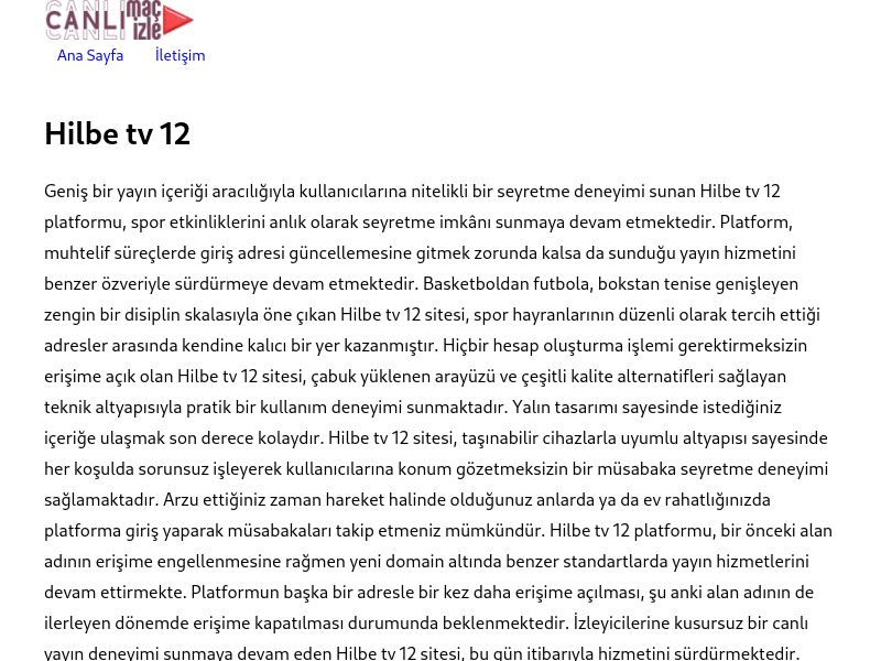 Hilbe tv 12 - Ekran Görüntüsü