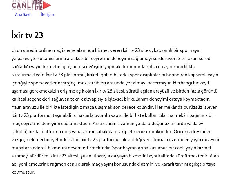 İxir tv 23 Giriş Bilgileri - Ekran Görüntüsü