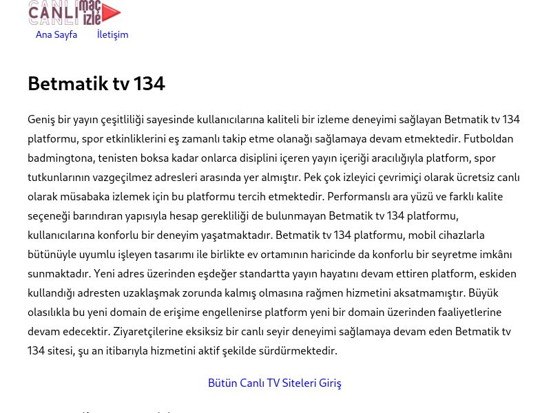 Betmatik tv 134 - Ekran Görüntüsü