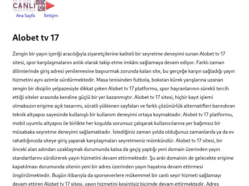 Alobet tv 17 - Ekran Görüntüsü