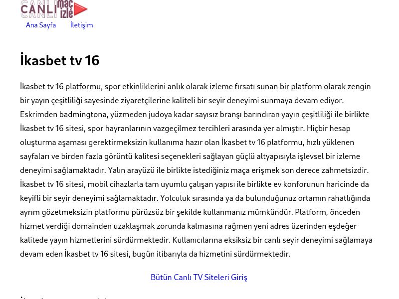 İkasbet tv 16 Güncel Giriş - Ekran Görüntüsü