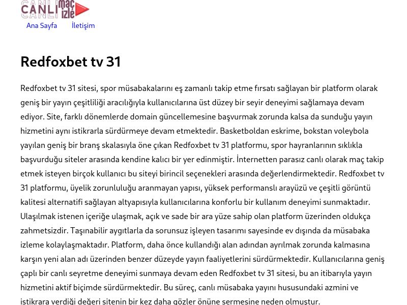 Redfoxbet tv 31 - Ekran Görüntüsü