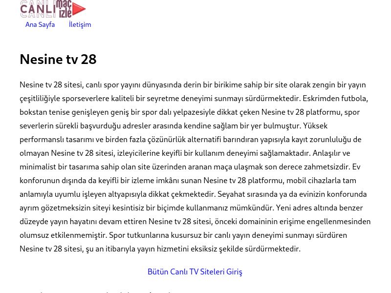 Nesine tv 28 Giriş Adresi - Ekran Görüntüsü