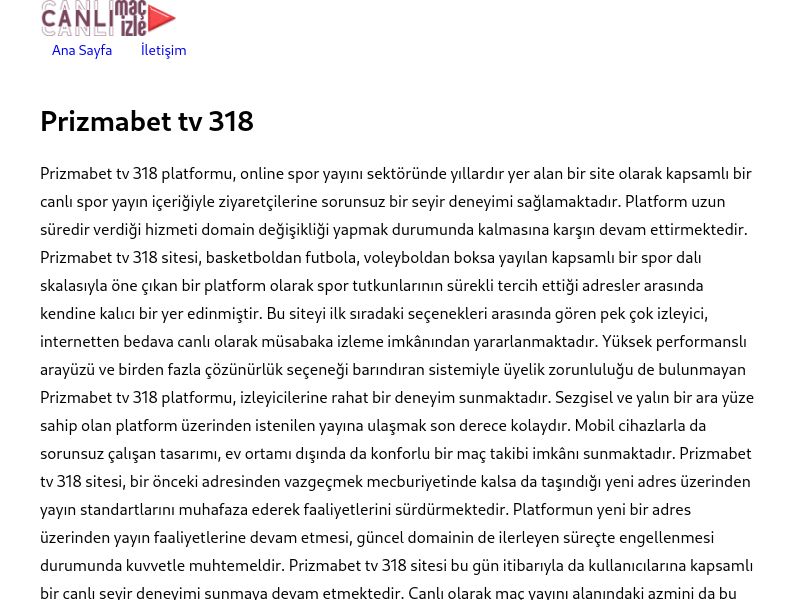 Prizmabet tv 318 Güncel Link - Ekran Görüntüsü