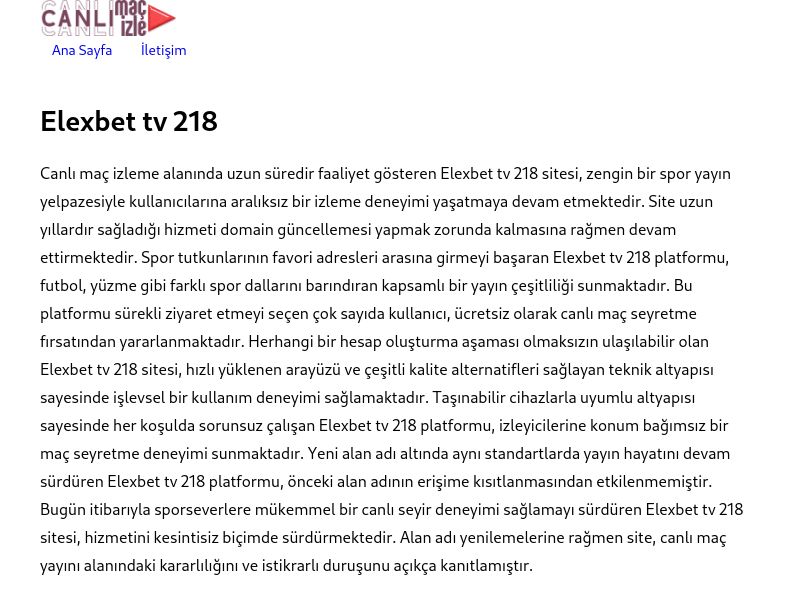 Elexbet tv 218 Giriş - Ekran Görüntüsü