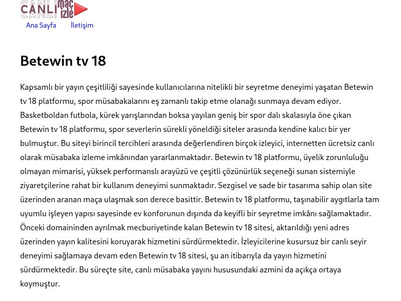 Betewin tv 18 Giriş Adresi - Ekran Görüntüsü
