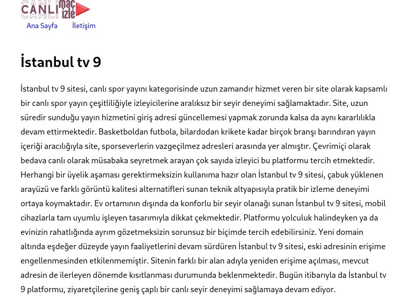 İstanbul tv 9 - Ekran Görüntüsü