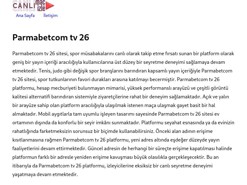 Parmabetcom tv 26 - Ekran Görüntüsü