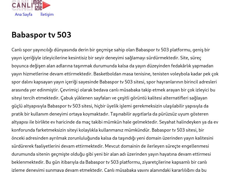 Babaspor tv 503 - Ekran Görüntüsü
