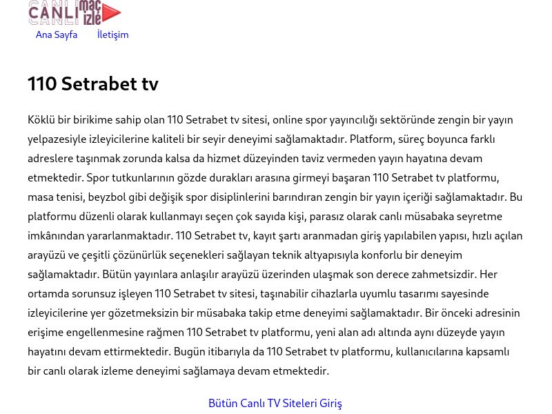 110 Setrabet tv Giriş Adresi - Ekran Görüntüsü