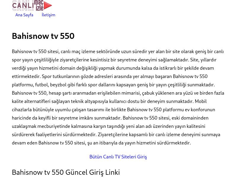 Bahisnow tv 550 Giriş Linki - Ekran Görüntüsü