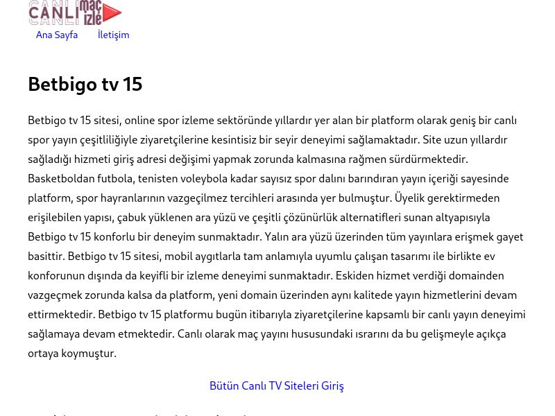 Betbigo tv 15 Yeni Adres - Ekran Görüntüsü