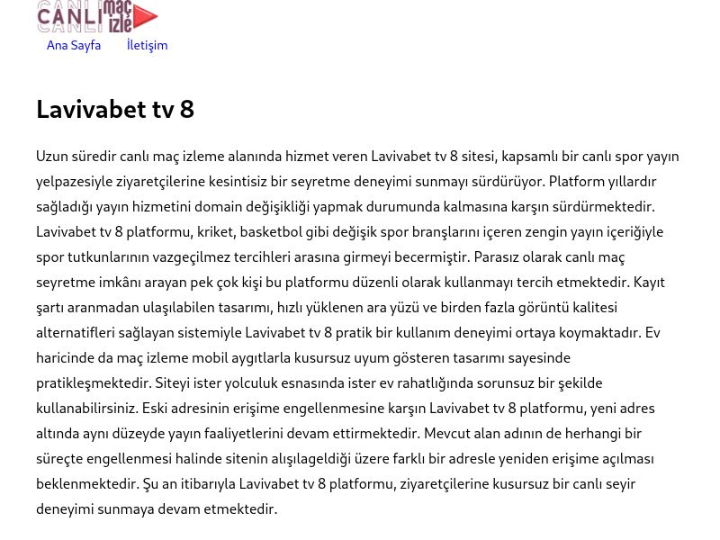Lavivabet tv 8 - Ekran Görüntüsü